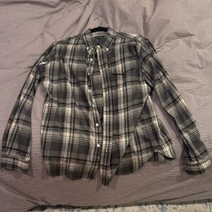 J. Crew Gray Plaid Casual Button Down Shirt